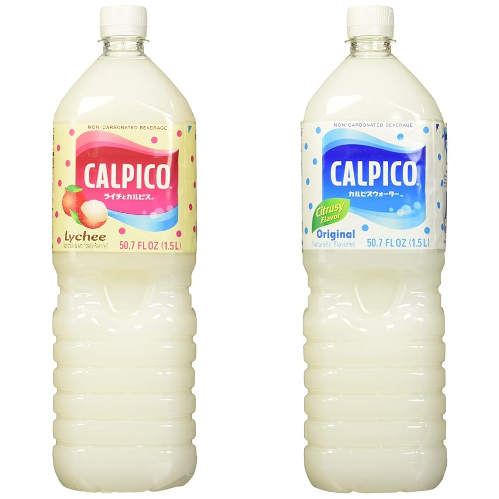 Calpico Soft Drink Variety Pack - Lychee and Original Flavors, 50.7 fz (2-Pack)