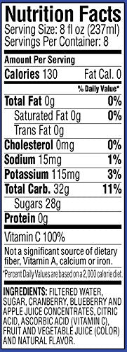 Langers Juice Cocktail, Blueberry Cranberry, 64 Fl Oz (Pack of 8)