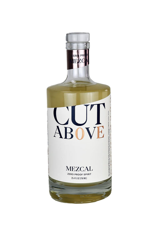 CUT ABOVE Zero Alcohol Mezcal | Award Winning Premium Non-Alcoholic Spirit for Alcohol Free Cocktails | 25.4 fl. oz. (750mL)