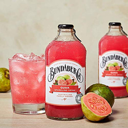 Bundaberg Sparkling Fruit Drink, Guava, 12.7 fl oz, 4 Count (Pack of 2)