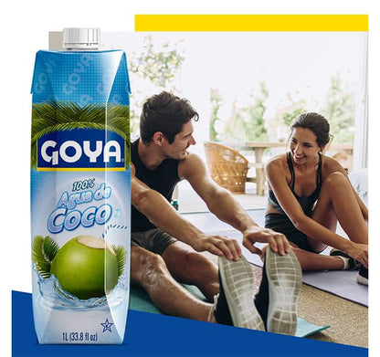 Goya Foods 100% Pure Coconut Water, 33.79 Ounce (Pack of 2)
