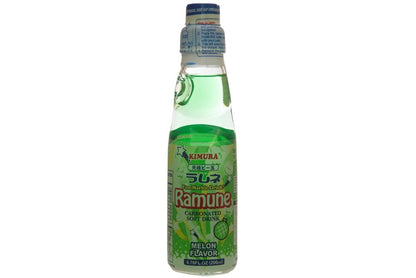 Kimura Ramune Japanese Marble Melon 6.76 Ounce Bottle