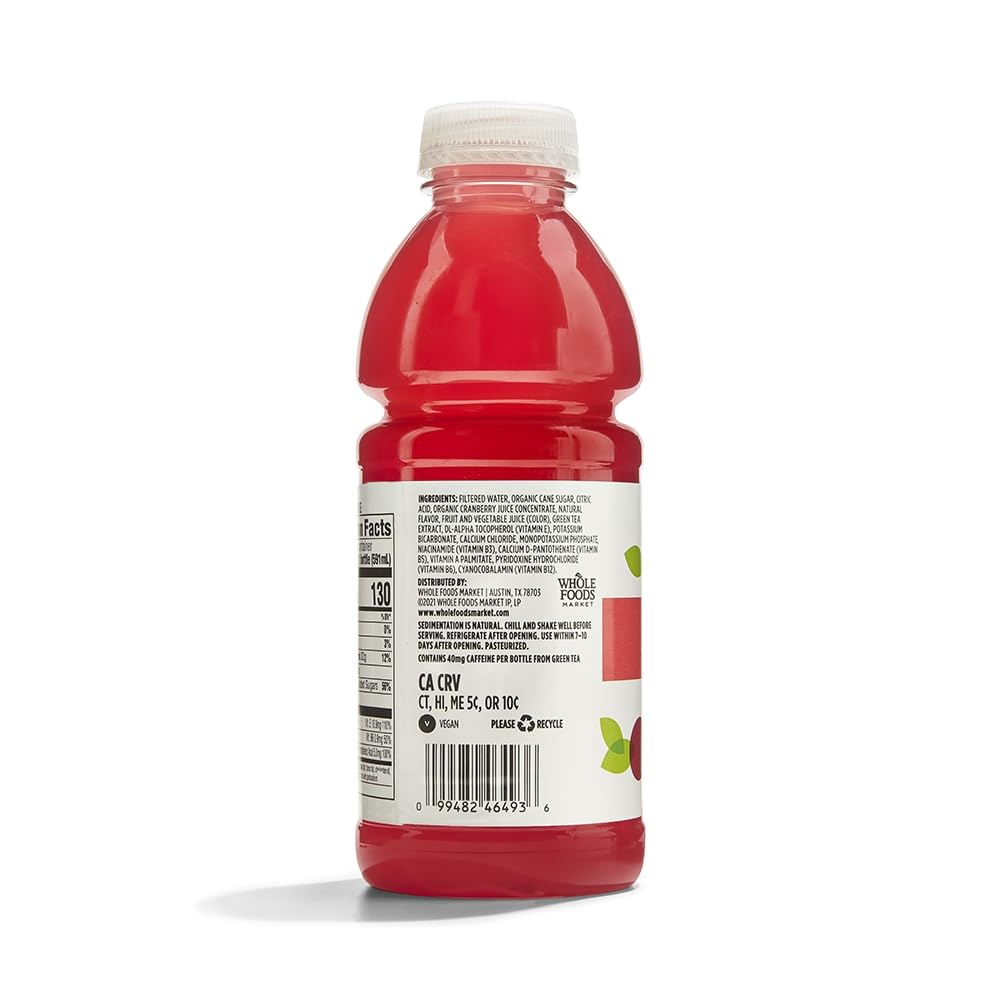 365 by Whole Foods Market, Nutrient Enhanced Water, Cranberry + Antioxidants, 20 Fl Oz