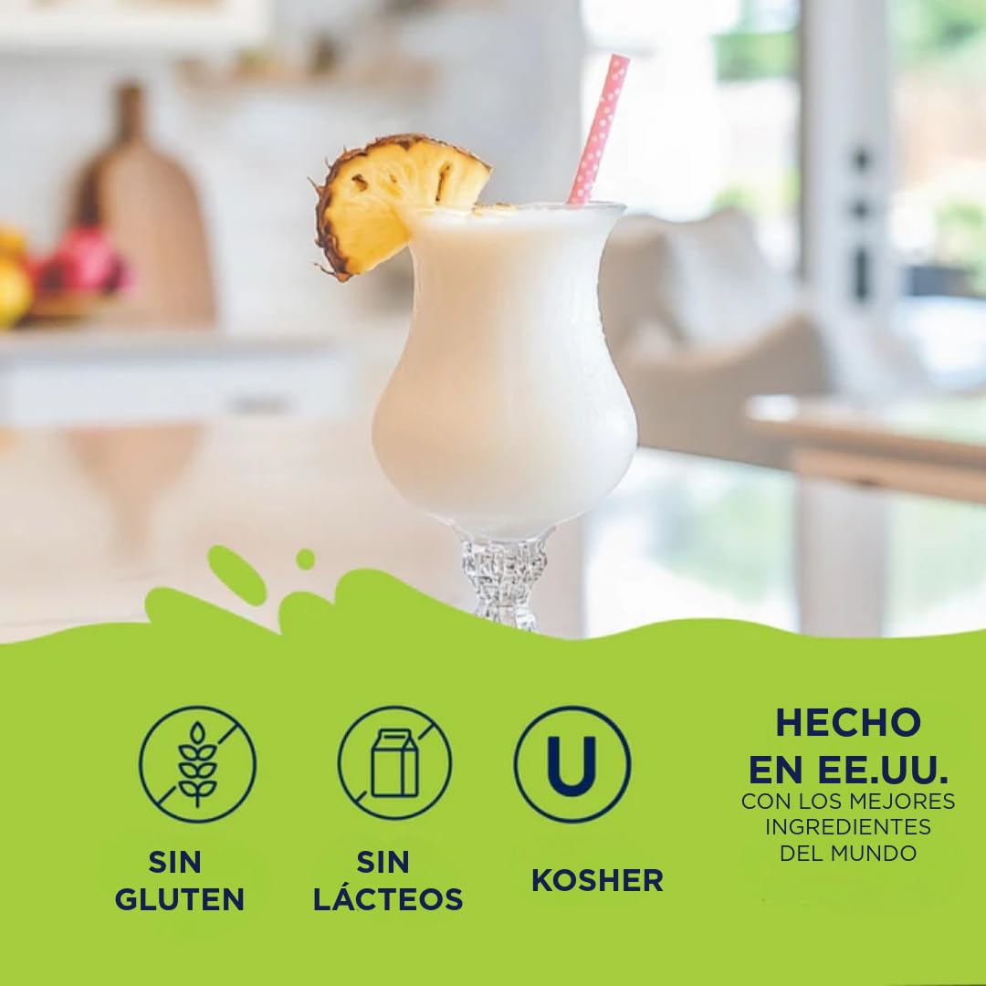 Jordan's Skinny Mixes Pina Colada Mix, Flavored Cocktail Mixer for Drinks, Tropical Drink Flavoring for Cocktails & Mocktails, Low Calorie, Gluten Free, Keto Friendly, 32 Fl Oz, 1 Pack