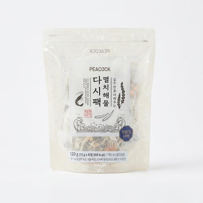 Benepisyo Korean Anchovy & Seafood Dashi Packets – Tea-Bag Style Soup Base for Authentic Stews & Noodle Soup – Rich Umami Flavor – 8 Count 이마트 EP상품 멸치해물 국물 육수용 다시팩