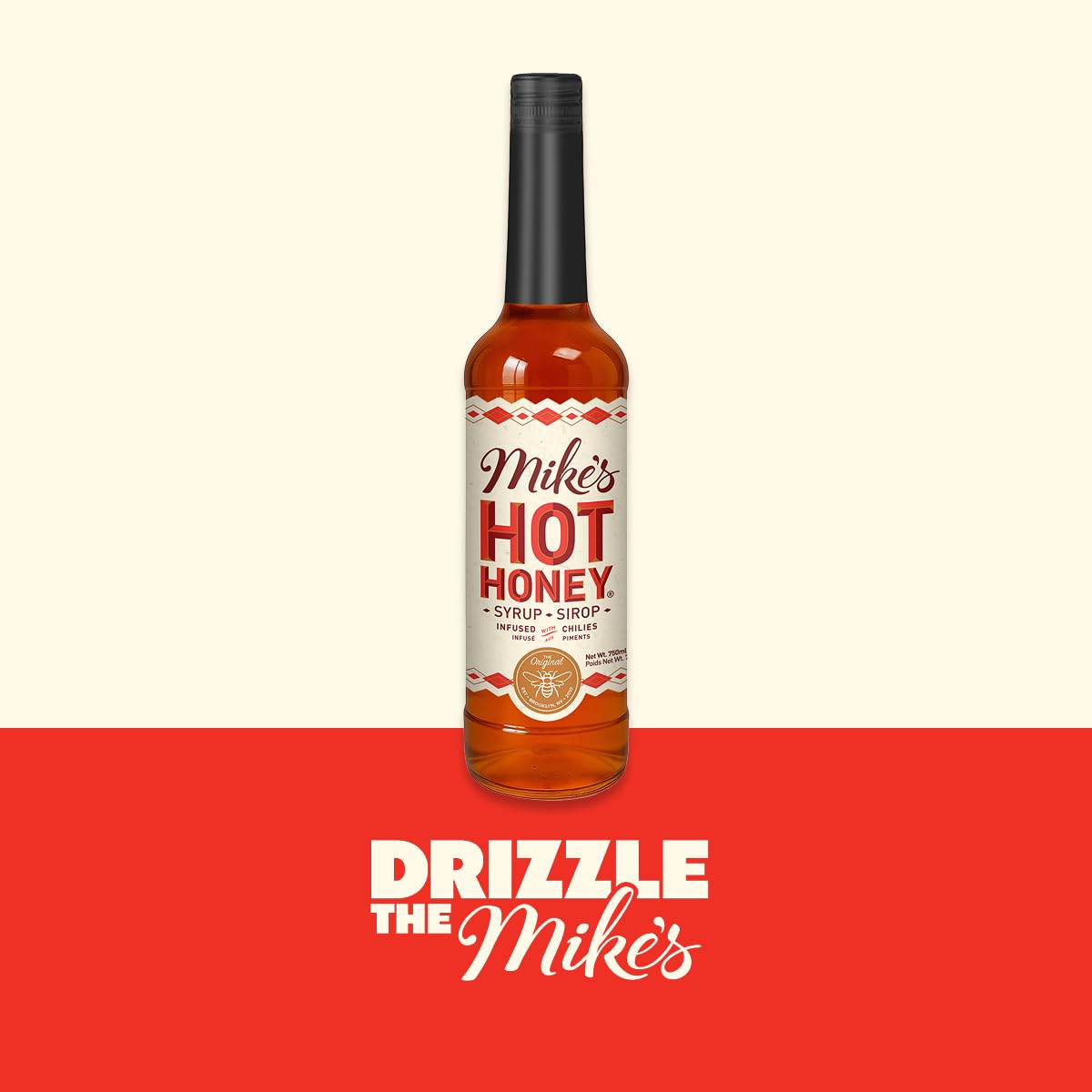 Mike's Hot Honey - Original Hot Honey Drink Syrup for Coffee, Cocktails, Tea & Lemonade - 750ml (25.4 fl oz) Bottle