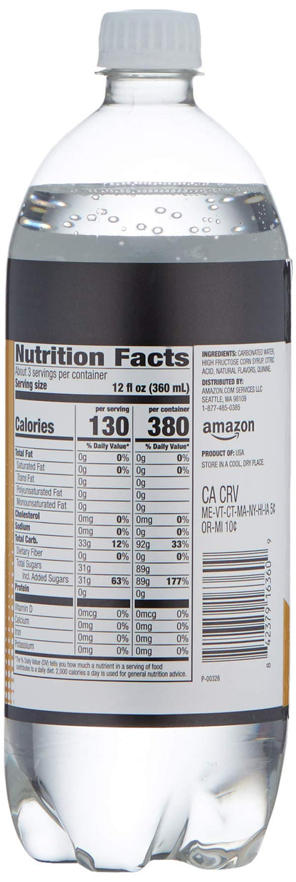 Amazon Grocery, Tonic Water, 33.8 Oz