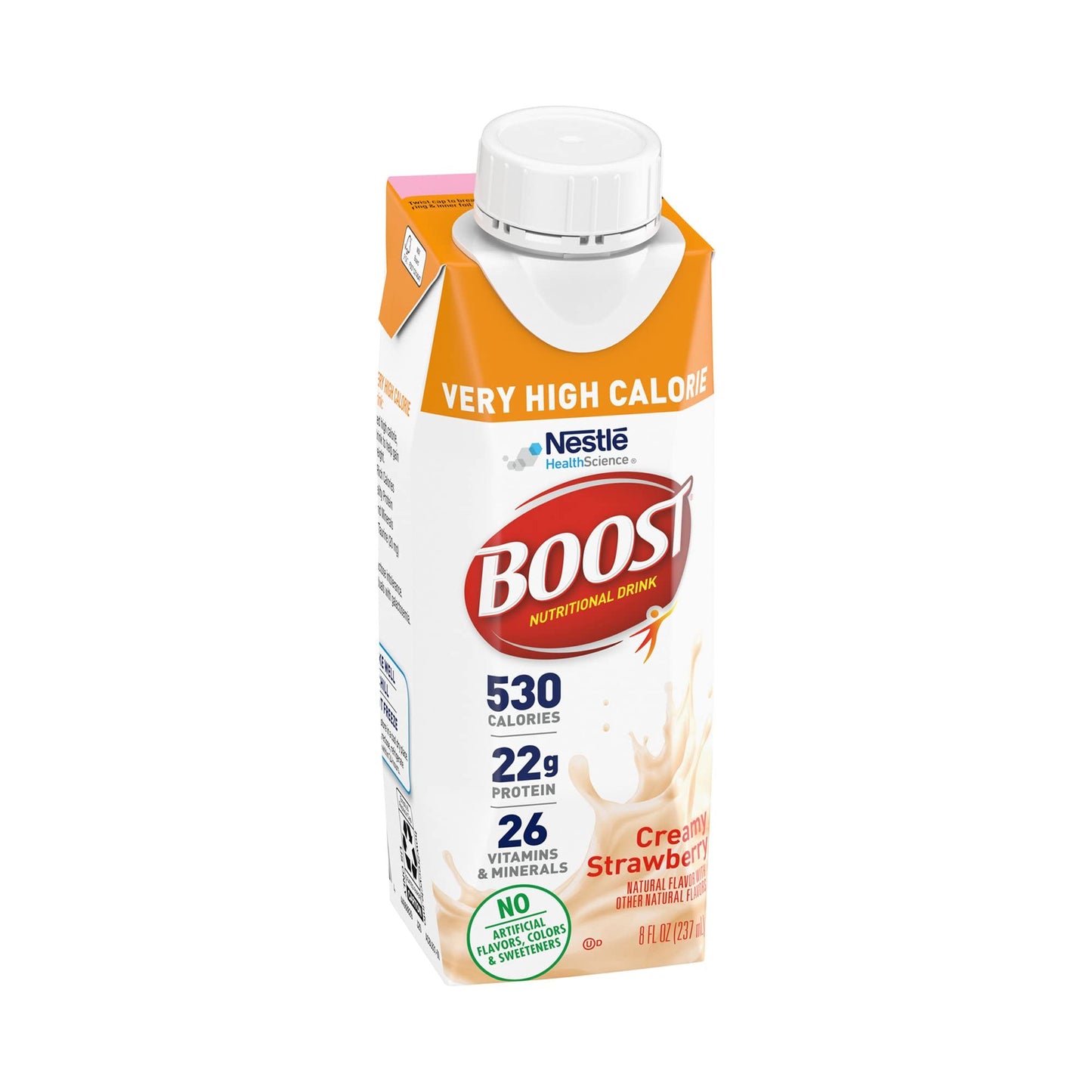 Boost Very High Calorie Strawberry Nutritional Drink – 22g Protein & Very High Calorie Chocolate Nutritional Drink – 22g Protein, 530 Nutrient Rich Calories, 8 Fl Oz (Pack of 24)