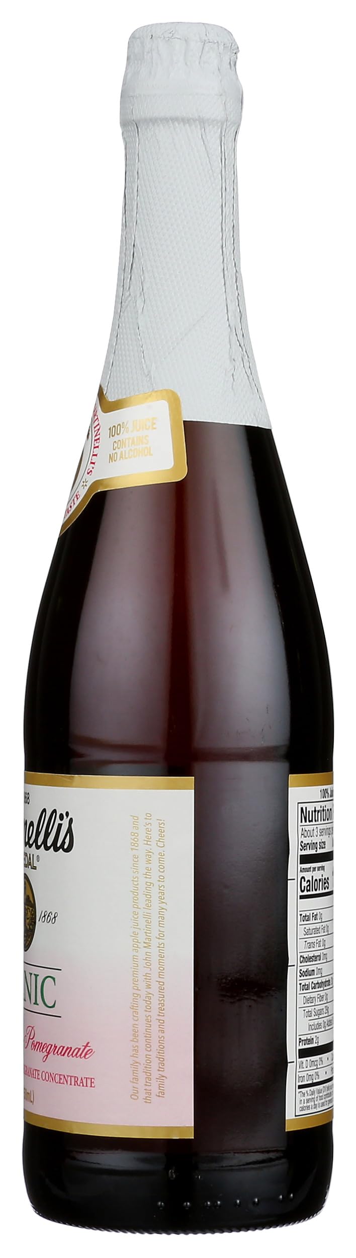 Martinelli's Organic Sparkling Apple Pomegranate, 25.4 Oz