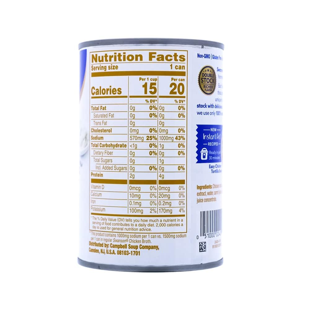 Swanson Natural Goodness Chicken Broth 33 Percent Less Sodium 14.5 Ounce (Pack of 6)