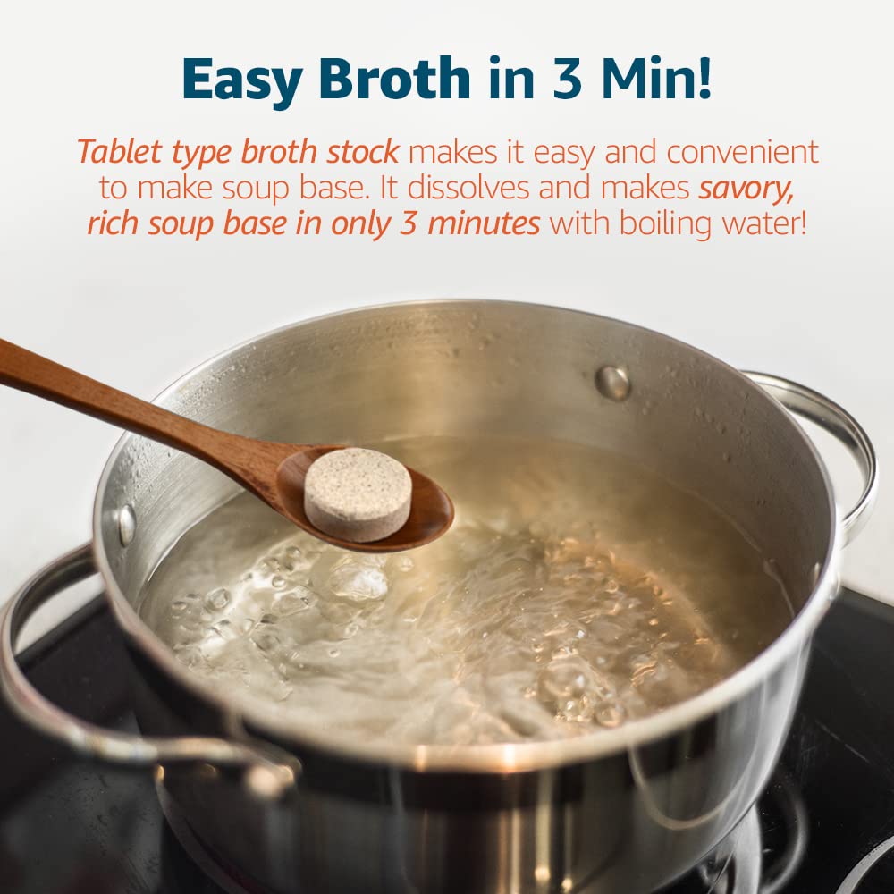 KD Home Vegetable Broth Stock Korean Multi-Purpose Instant Soup Base Made with Onion, Garlic, Shiitake mushroom and Burdock, Vegetable Flavor 4.0g X 30