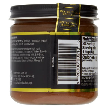 Better Than Bouillon Premium Turkey Base, Made with Roasted Turkey, 38 Servings Per Jar 8 Ounce (Pack of 2)