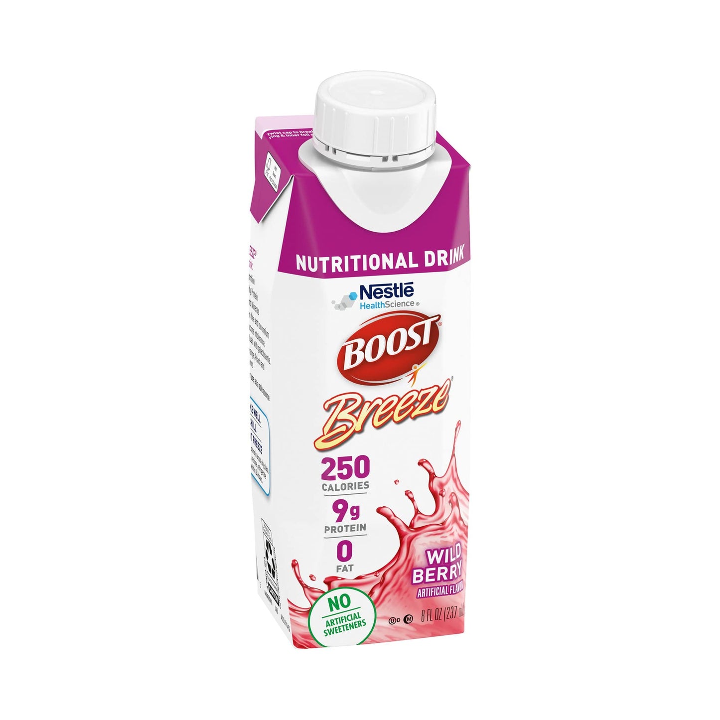 BOOST Breeze Clear Nutritional Drink, 9g Protein, 250 Nutrient-Rich Calories, Wild Berry, 8 fl oz & Ensure Liquid Clear Nutrition Drink, 0g fat, 8g of protein, Blueberry Pomegranate, 10 Fl Oz