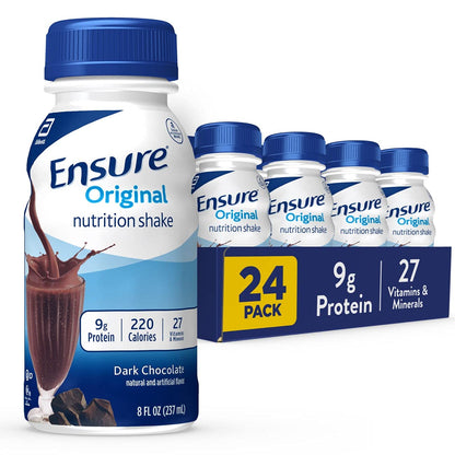Ensure Original Dark Chocolate & Coffee Latte Nutrition Shake Bundle | Meal Replacement | 24 Packs Each