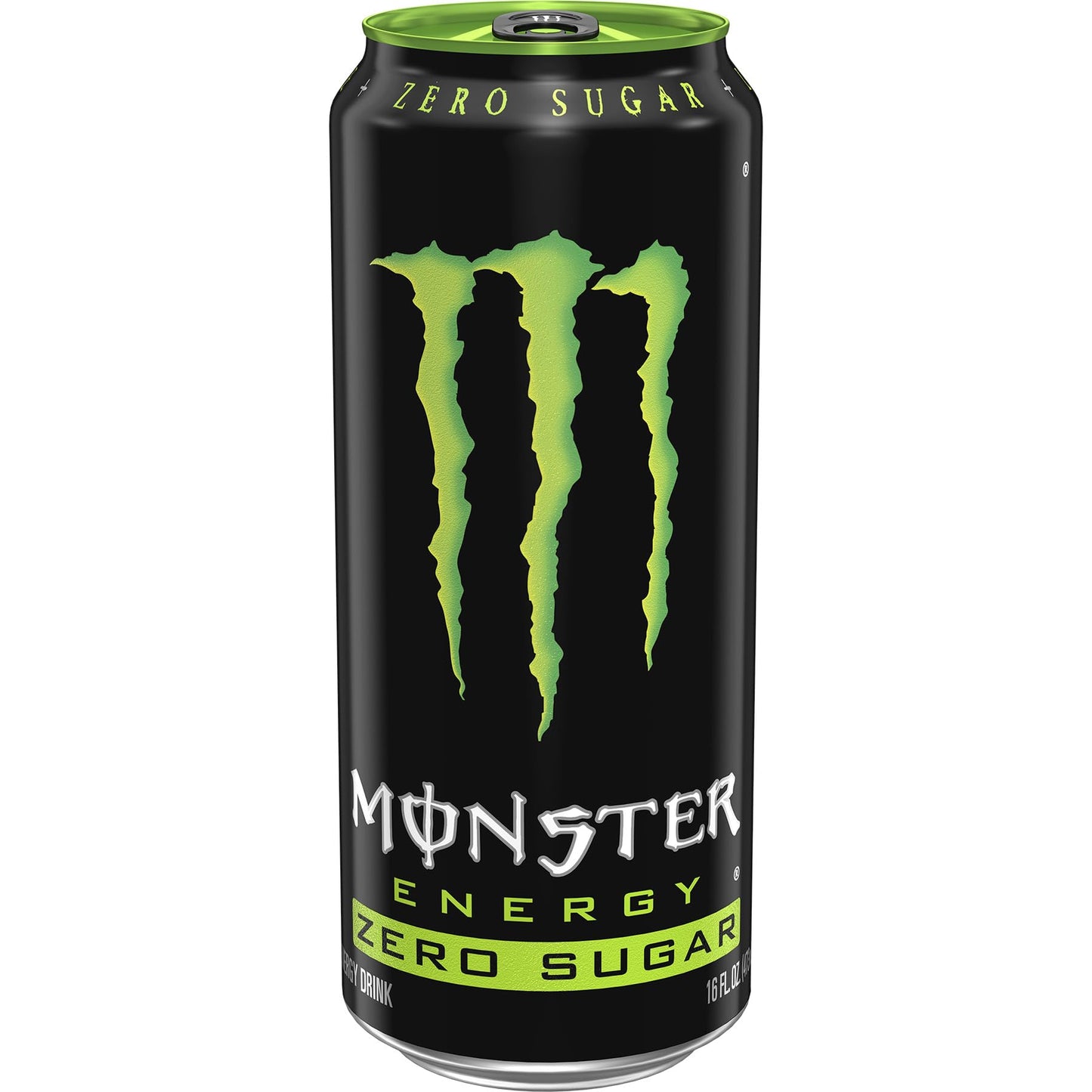 Monster Energy Zero Sugar, Green, Original, Low Calorie Energy Drink, 16 Ounce (Pack of 15), Can