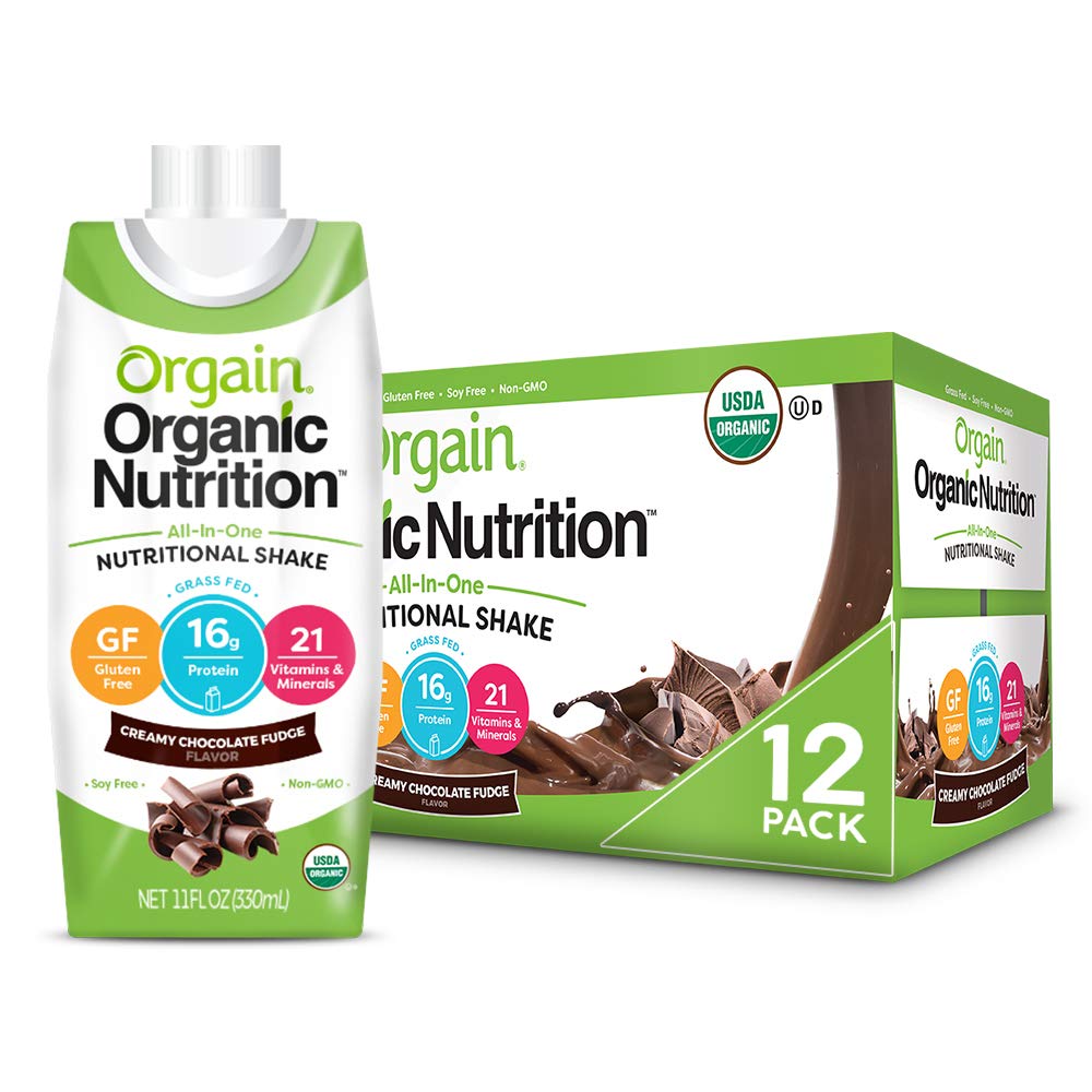 Orgain Organic Protein Shakes Bundle - Whey and Milk Protein, Meal Replacement, Ready to Drink (12 Pack) + Nutrition Shakes with Vitamins (12 Pack)