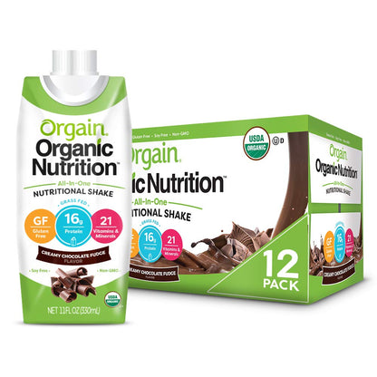 Orgain Organic Protein Shakes Bundle - Whey and Milk Protein, Meal Replacement, Ready to Drink (12 Pack) + Nutrition Shakes with Vitamins (12 Pack)