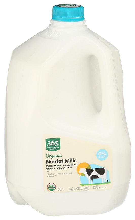 365 by Whole Foods Market, Organic Fat Free Milk, 128 Ounce