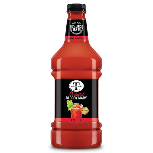 Mr & Mrs T Original Bloody Mary Mix, 1.75 L bottle, Tomato Juice Blend Cocktail Mixer, Premium Ingredients, Perfect for Bloody Mary and Mocktail Drinks