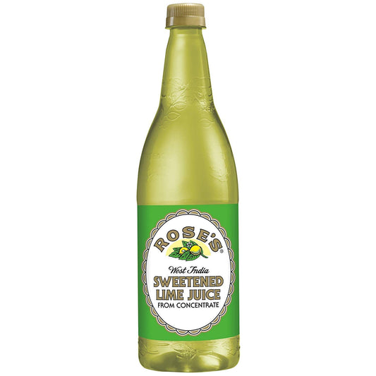 Rose's Sweetened Lime Juice, 1 L bottles (33.8 fl. oz. 1 qt.1.8 fl. oz.) (1 pack)