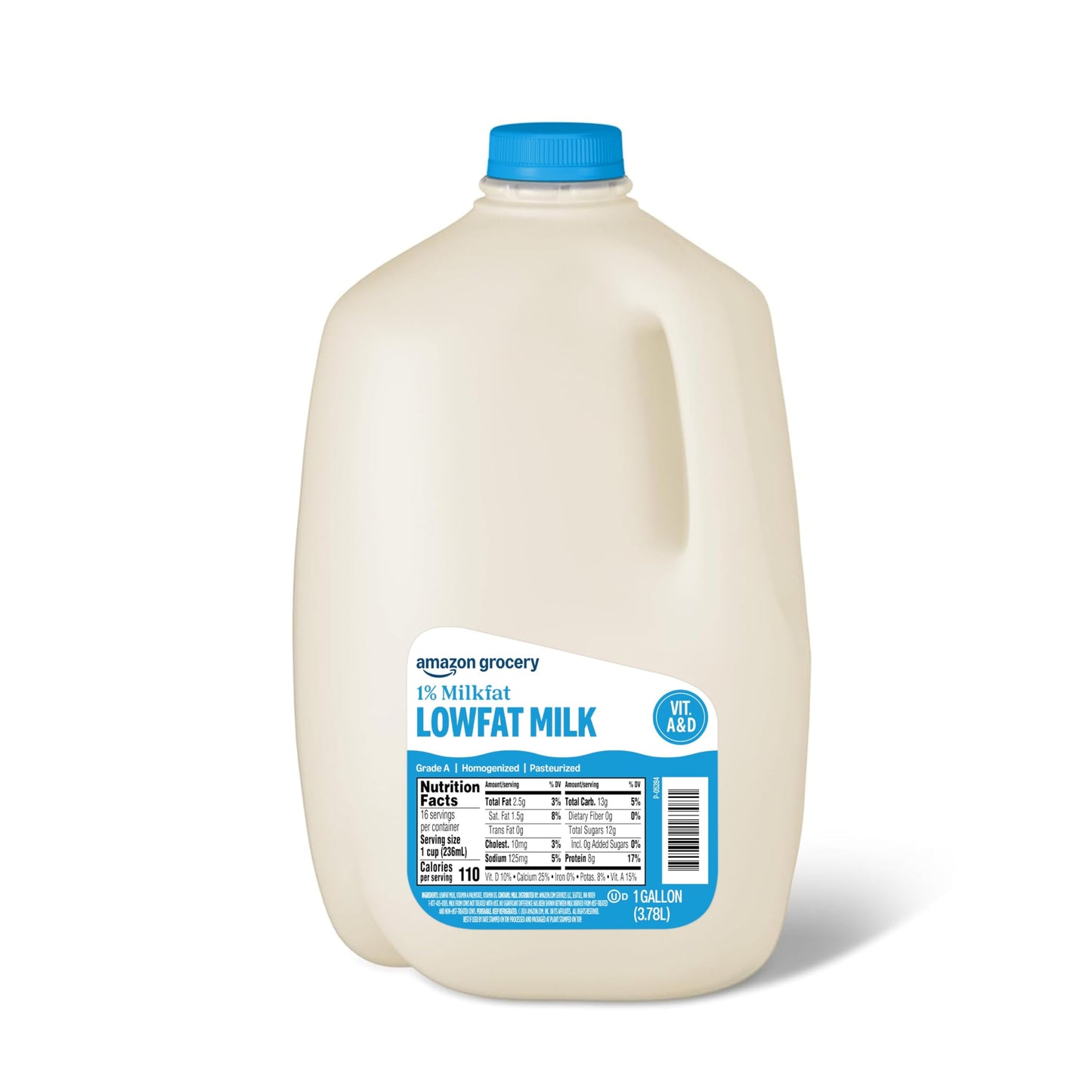 Amazon Grocery, 1% Milkfat Lowfat Milk, 1 Gallon