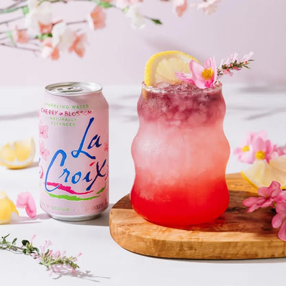 LaCroix Sparkling Water Cherry Blossom Variety Pack | 24-Pack of 12oz Cans | 6x Razz-Cran | 6x Limoncello | 12x Cherry Blossom