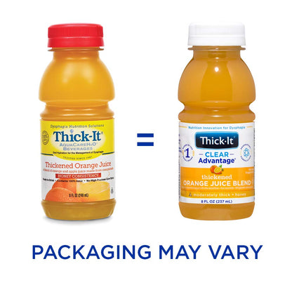 Thick-It Clear Advantage Thickened Orange Juice Blend - Moderately Thick/Honey, 8 oz Bottle (47882600)