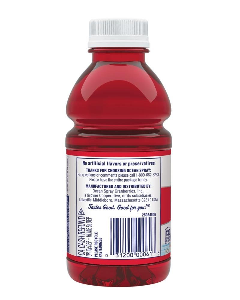 Ocean Spray Cranberry Cocktail Juice Drink | Pack of 12 | 10 Ounce Bottles | 60 Fl Oz Total