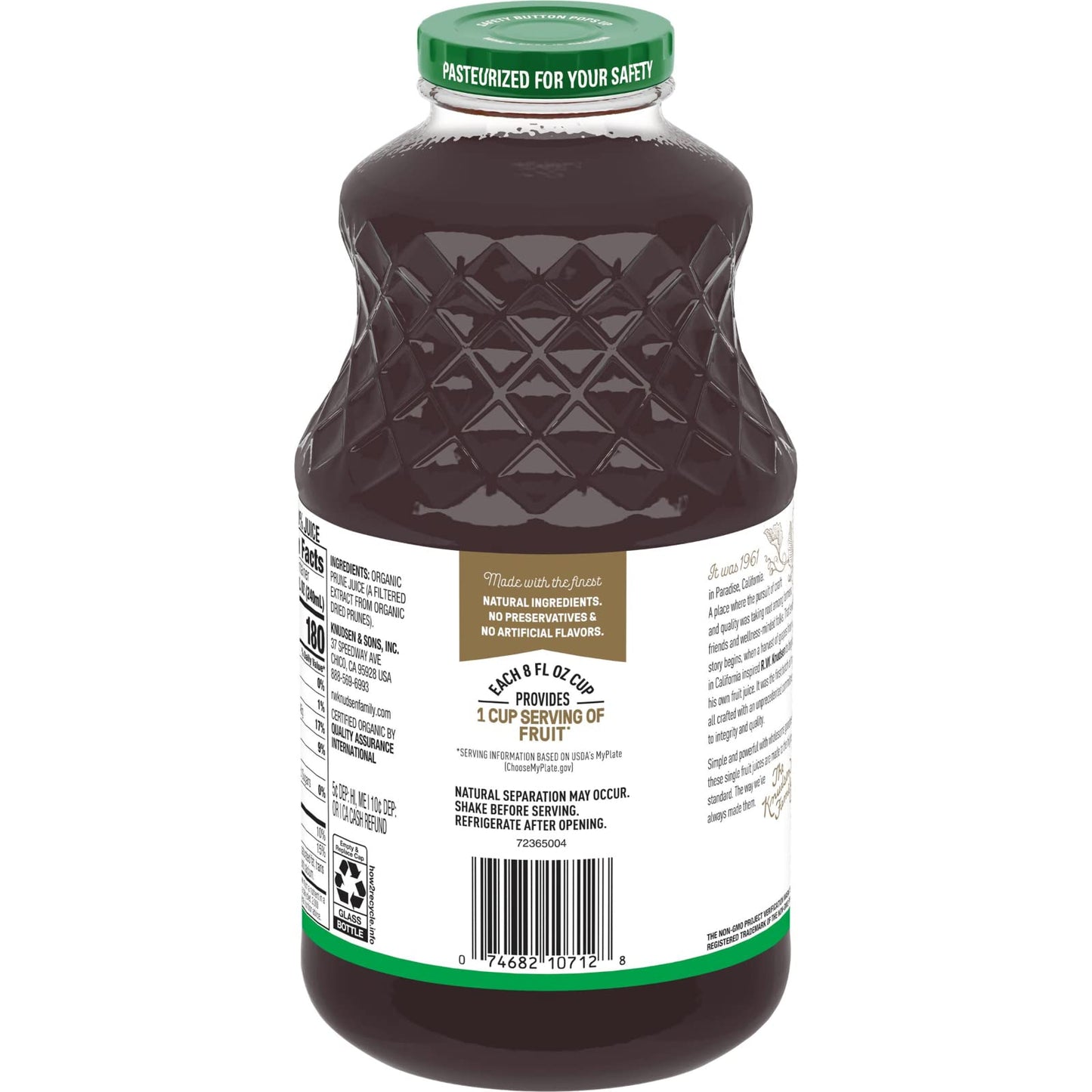 RW KNUDSEN Organic Prune Juice, 32 FZ (Pack of 5)
