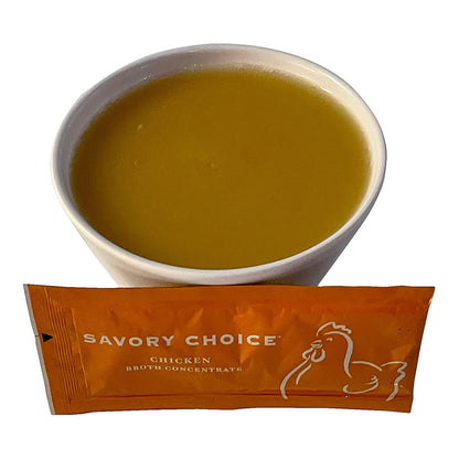 JMA Shop Savory Choice Reduced Sodium *360mg Chicken Broth Concentrate - 16 Packets (9.6 grams each)