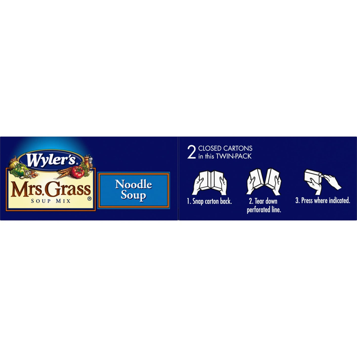 MRS GRASS MIX SOUP CHICKEN NOODLE, 4.2 OZ, 2 PACK