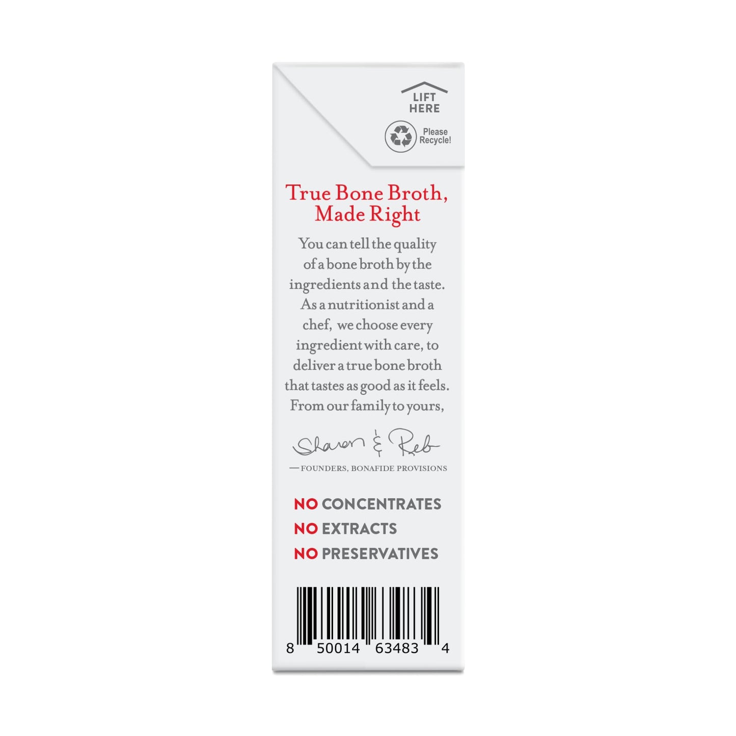 Bonafide Provisions Fresh Organic Beef Bone Broth - No Salt Added, 16.9oz - 6 Pack