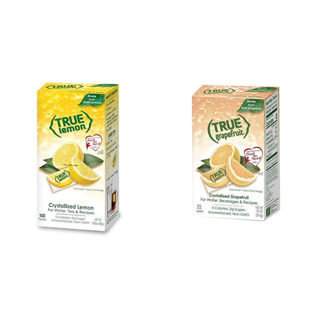 TRUE LEMON and TRUE GRAPEFRUIT Water Enhancers Bundle (132 Count)