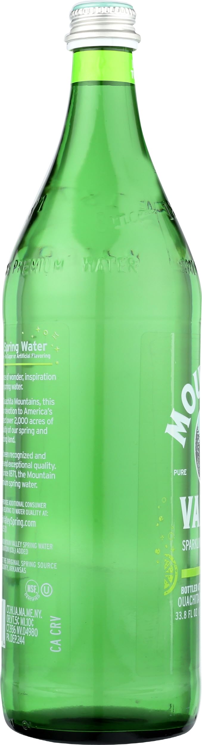 MOUNTAIN VALLEY WATER Sparkling Water Lime, 33.8 FZ