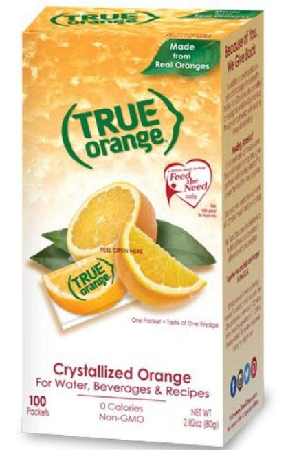 TRUE LIME and TRUE ORANGE Water Enhancers, Bulk Dispenser Packs (100 Count) - Calorie-Free Drink Mix Packets