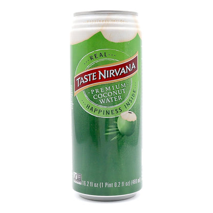 Taste Nirvana Real Coconut Water, Coco Real Premium Coconut Water, 16.2 Ounce Can (Pack of 5)