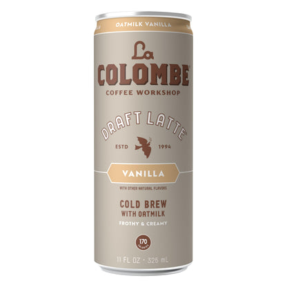 La Colombe Coffee, Oatmilk Vanilla Latte, 11 fl oz Cans (Pack of 12), Coffeehouse Quality Cold Brew, Specialty Grade Coffee Beans, Ready-to-Drink On-the-Go