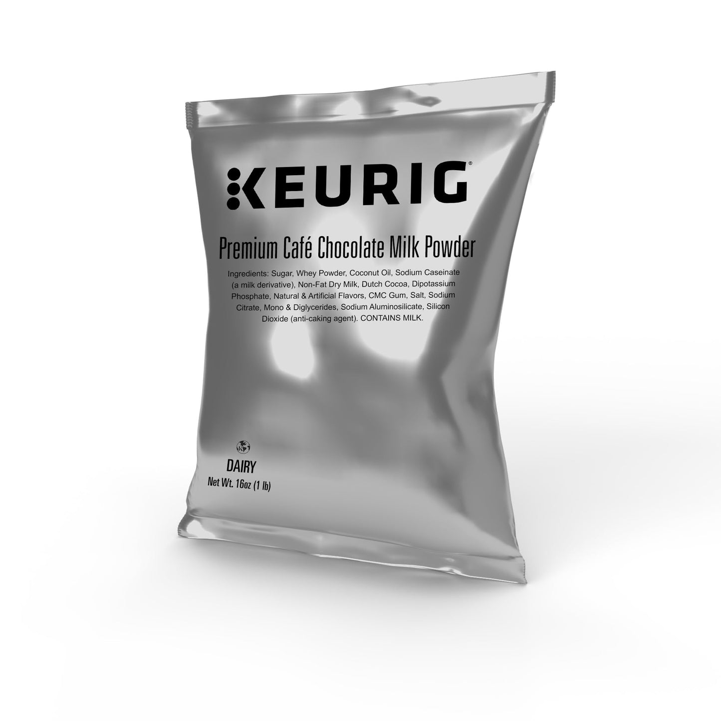 Keurig Premium Café Chocolate Milk Powder, 1lb Bag, Specialty Beverage Mix for Lattes & Mochas, Makes about 30 Drinks, For Keurig Commercial Brewers, Contains Real Milk, 12 Pack