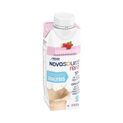 Nestle Novasource Renal Nutritionally Complete Formula Strawberry 8 oz Carton 24 Ct