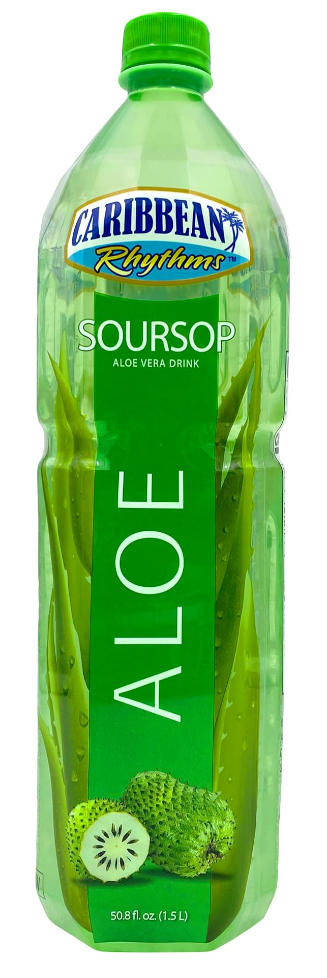 Caribbean Rhythms Aloe Vera Drink with Aloe Pulp, Soursop, 1.5L