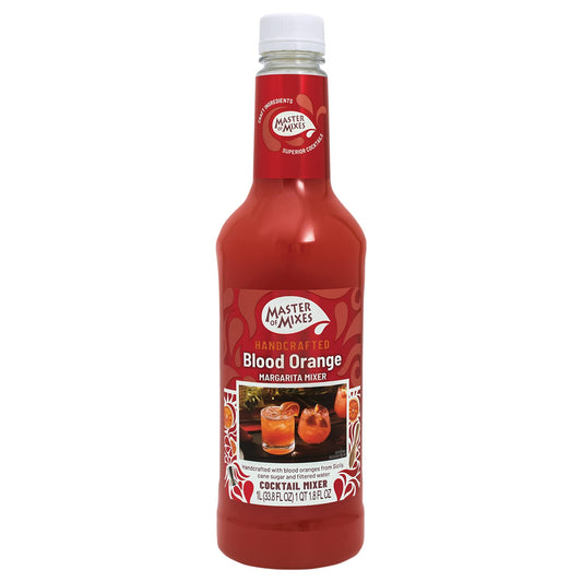 Master of Mixes Blood Orange Margarita Drink Mix, Ready To Use, 1 Liter Bottle (33.8 Fl Oz), Individually Boxed