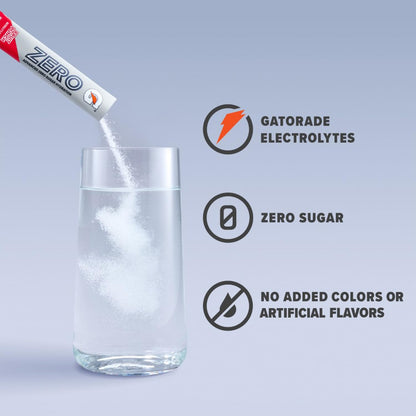 Gatorade Zero Sugar Electrolyte Powder Drink Mix, 3 Flavor Variety Pack, (32 Servings), No Artificial Flavors, No Added Colors, Zero Sugar, Sports Drinks, Hydration, Electrolyte Drink