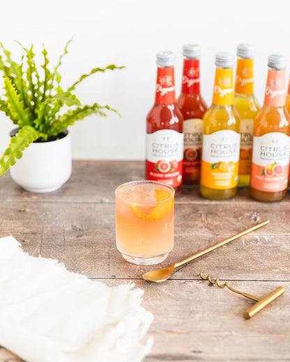 Citrus House Organic Sparkling Juice, Variety Pack, Modern Italian Soda, No Added Sugar, No Preservatives, 9.3 Fl Oz Glass Bottle (Pack of 12)