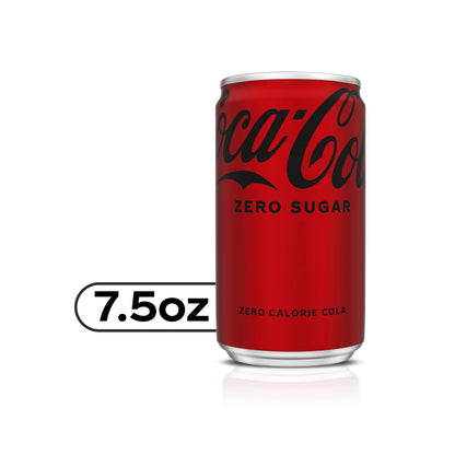 Coke Zero Sugar Mini-Can 7.5 fl oz, 12 Pack (Package May Vary)