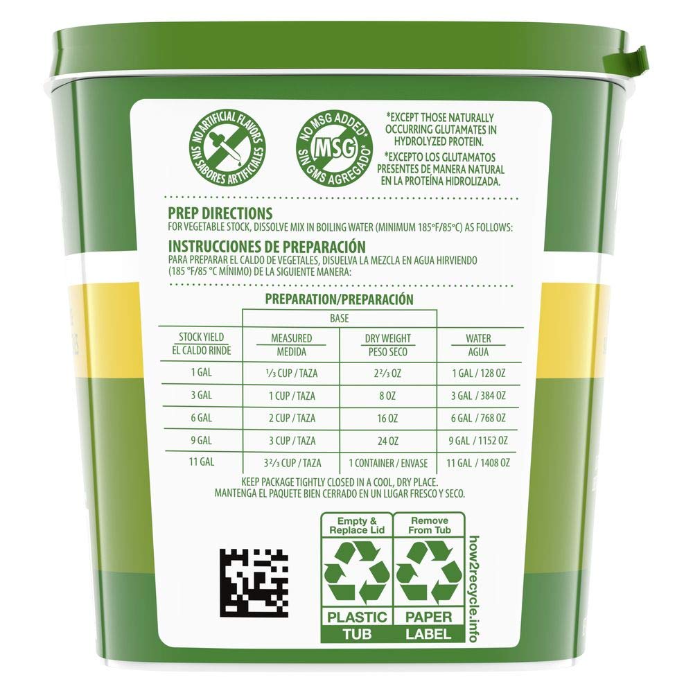 Knorr Professional Select Vegetable Base Bouillon, Vegetarian, Gluten Free, No added MSG, 1.82 Pound (Pack of 6)