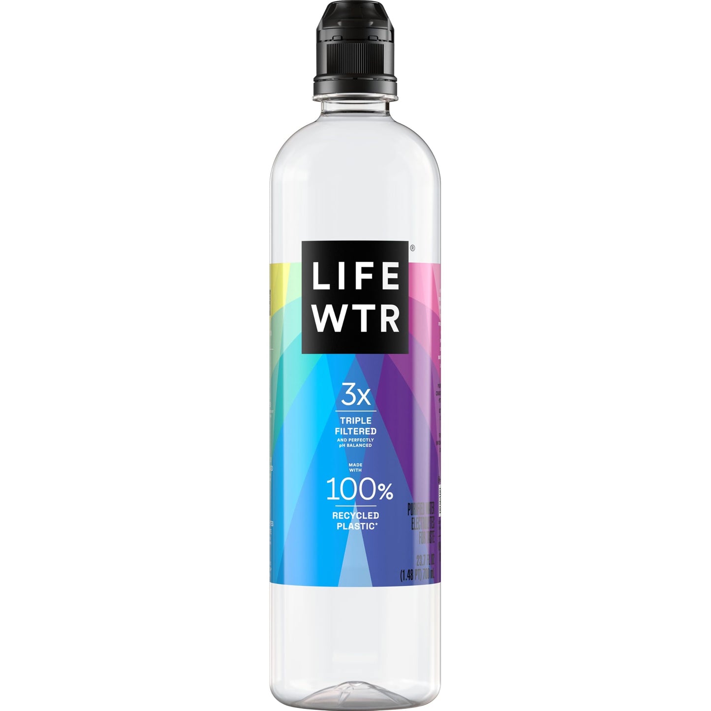 LIFEWTR, Premium Purified Water, pH Balanced with Electrolytes, Flip Cap Bottle, 700 mL