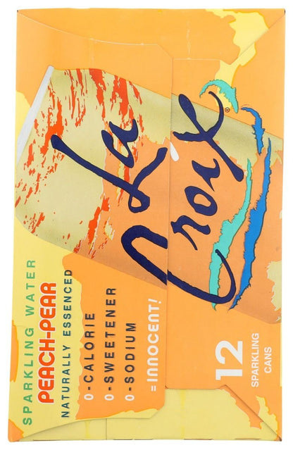 La Croix Peach Pear Flavored Sparkling Water, 12 Packs, Zero Calories, 144 Fluid Ounces (Pack Of 2)