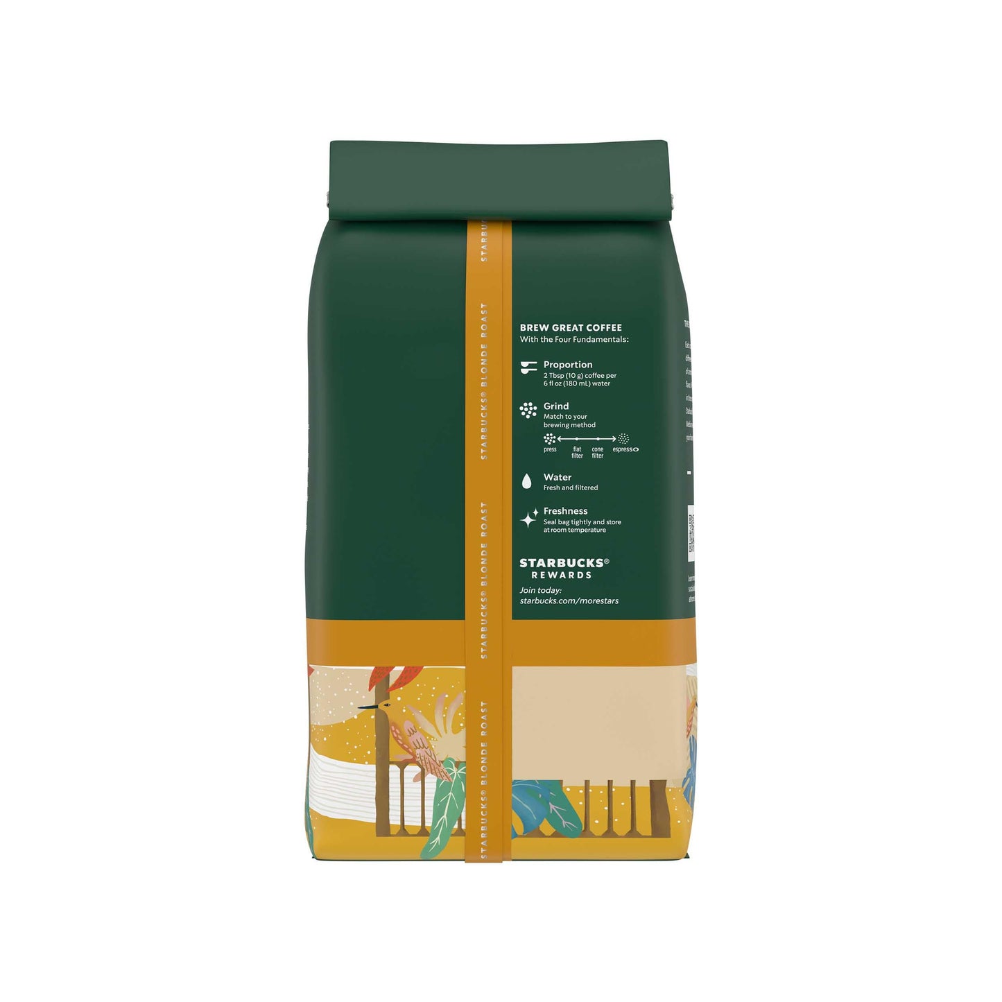 Starbucks Whole Coffee Beans, Starbucks Blonde Roast Hot or Iced Coffee, Veranda Blend, Six 12 oz Bags