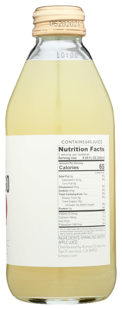 KIMINO DRINKS Sparkling Apple Juice, 8.45 Fl Oz