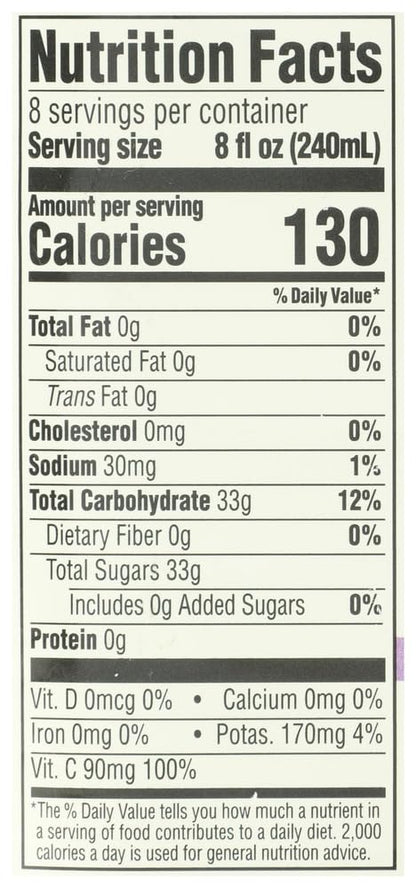 365 by Whole Foods Market, Organic 100% Juice Flavored Juice Blend from Concentrate, Grape Cranberry, 64 fl oz